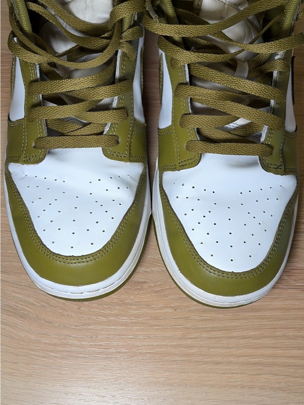 Nike Dunk Low Size 13 Olive Green and White Low-Top Sneakers - Men - Picture 3 of 6